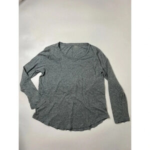 Madewell Women’s Size Large Gray Essential Long Sleeve Shirt